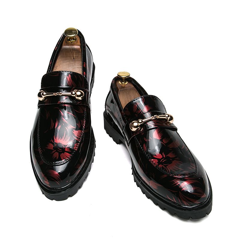 Sharp pointed best man knot semi trailer nightclub shoes, men's British style black business dress, casual work wear_voghion.com