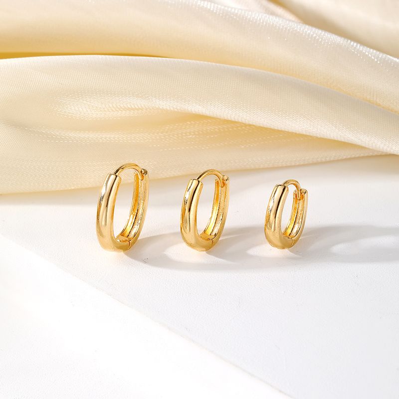 GEOMETRIC TRIO - Alloy Hoop Earrings Set (High-End Minimalist Jewelry, Retro Personality Design)_voghion.com