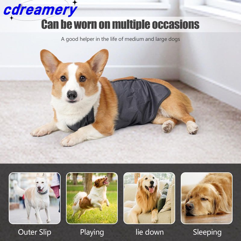 Housse ventrale pour chien, tissu respirant, anti-salissures, imperméable et lavable, tablier pour chien d'intérieur et d'extérieur, pour animaux de compagnie_voghion.com