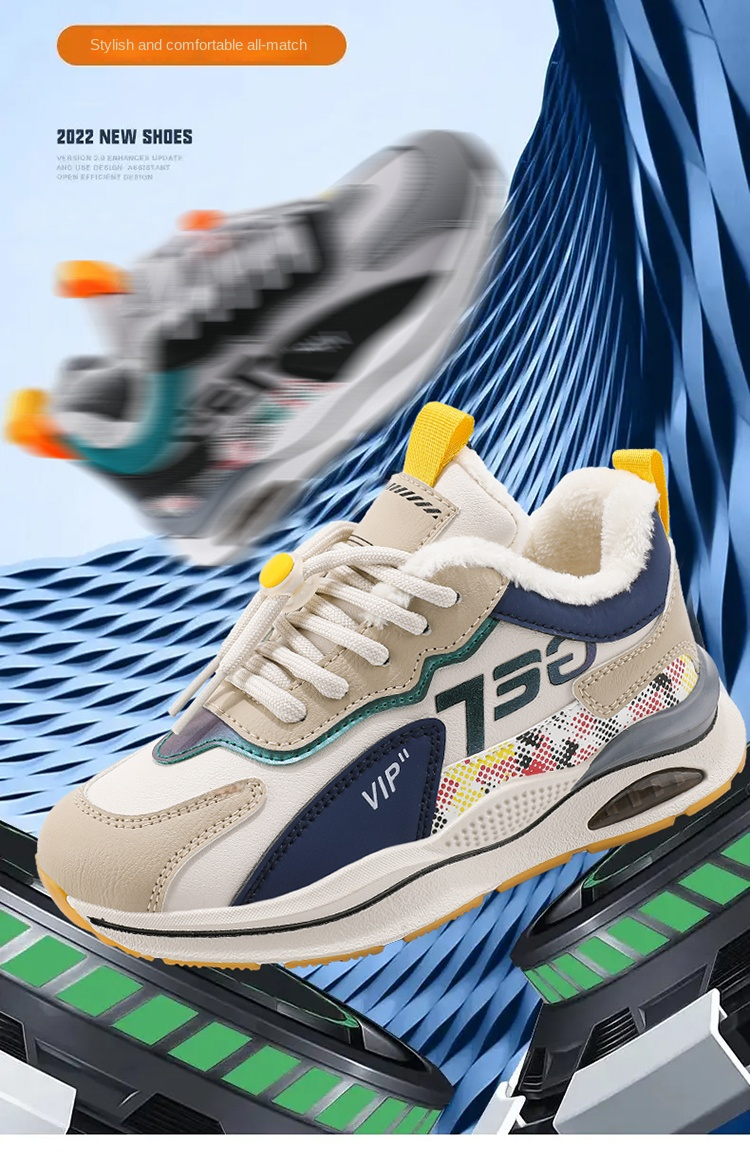 Scarpe di cotone, scarpe da ginnastica, scarpe di peluche, casual e calde per ragazzi e ragazze, scarpe alla moda per bambini_voghion.com