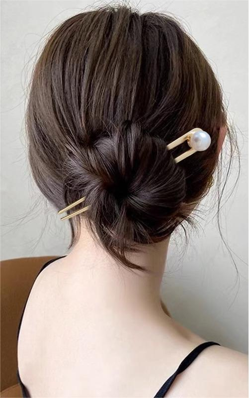 Kadınlar Kızlar İçin Basit U Şeklinde Saç Tokaları Tokalar Saç Çubukları Gelin Saç Şekillendirme Aksesuarları Metal Tokalar Tokalar_voghion.com