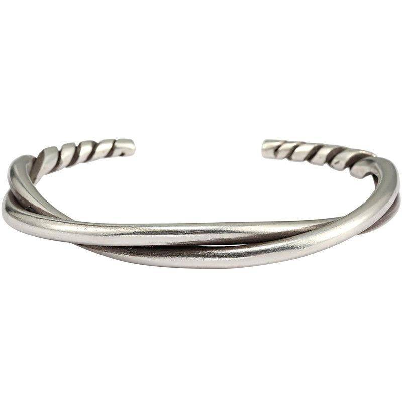 Handmade Twisted Thread Bracelet, Retro Open Bracelet, Unique Design, High Grade, Retro Gift_voghion.com