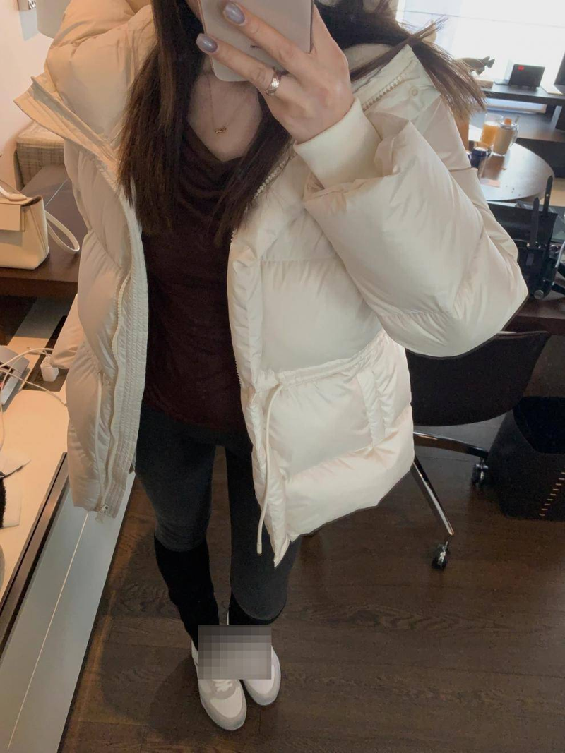 Damen Winter Wattierte Pufferjacke mit schmaler Taille - Modischer Steppmantel in Schwarz, Weiß, Braun & Pink (Größen M-XXXL)_voghion.com