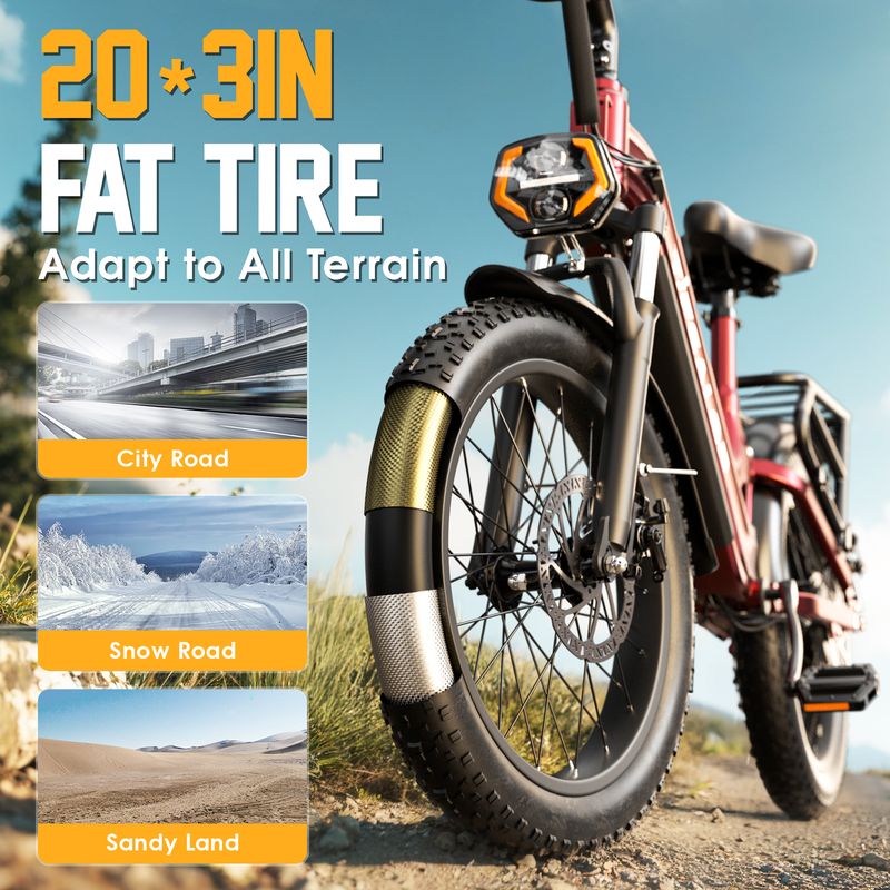 Tifgalop XC20 Electric Bike For Adults, 70NM 250W Motor, 48V 20AH Battery_voghion.com