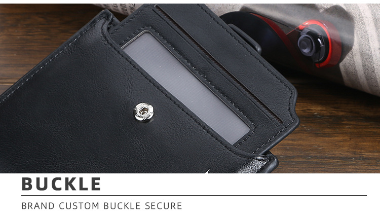 Baellerry Wallet Ανδρικό απλό κοντό πορτοφόλι Υψηλής ποιότητας κάθετη τσάντα ταυτότητας πολλαπλών καρτών Πορτοφόλι με φερμουάρ για κέρματα_voghion.com
