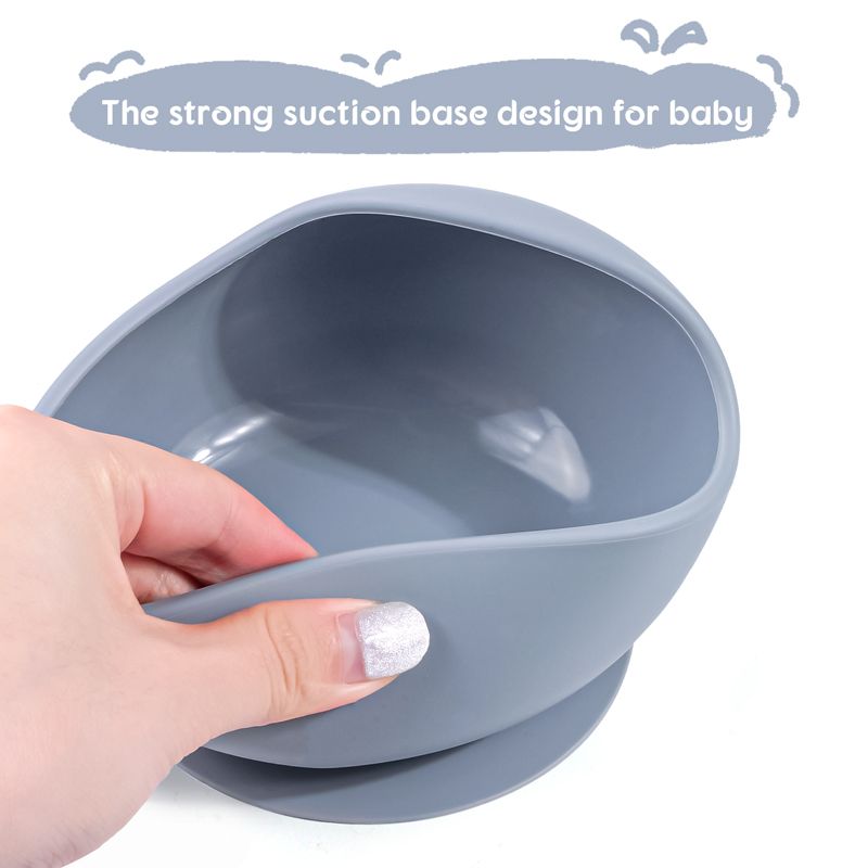 2PC Silicone Sucker Bowl Feeding Tableware for Infant and Young Training Learning To Eat Bowls and Baby Supplementary Food Bowls_voghion.com