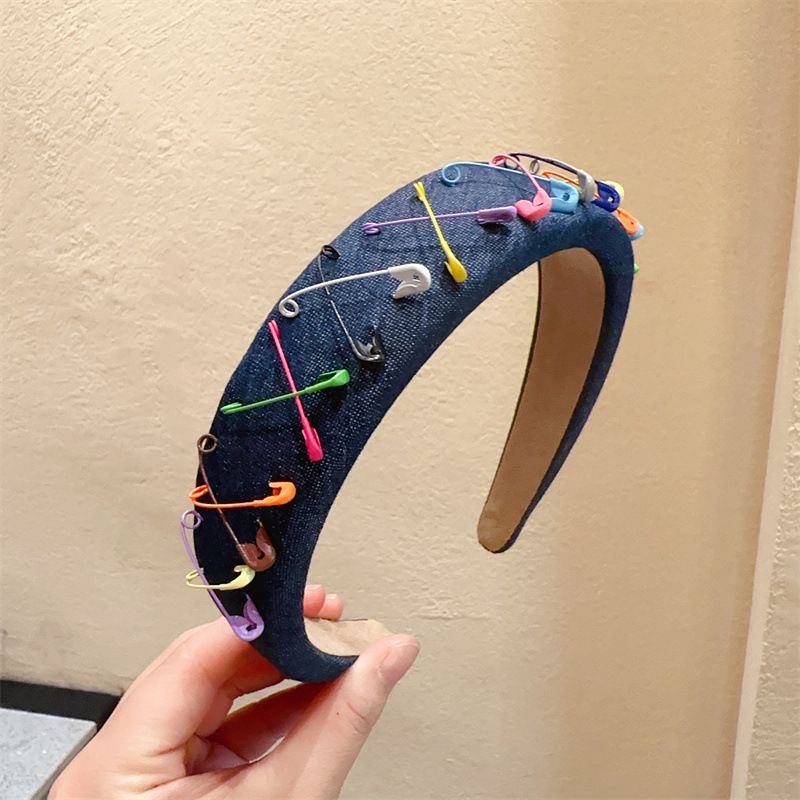 Clip in denim versatile personalizzata, fascia staccabile, bello e alla moda, top con teschio alto, minimalista giapponese e coreano_voghion.com