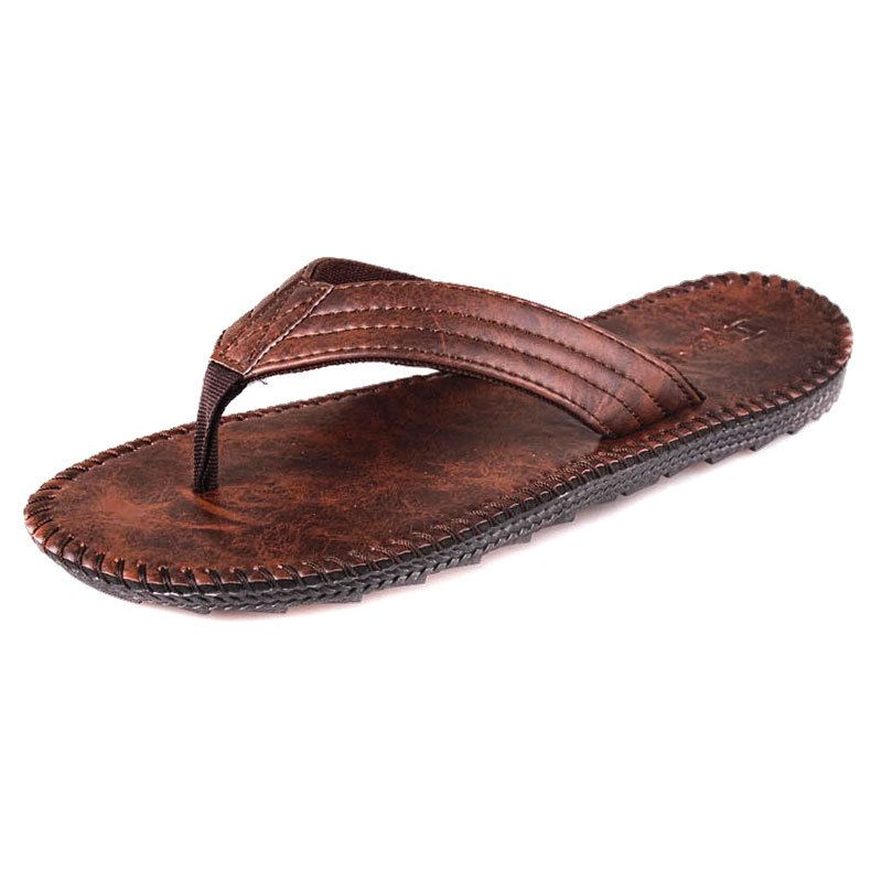 Unschlagbare Qualität Trendy Herren Flip Flops, Sommer Farbe Blocked Britische Coole Hausschuhe, Clip Auf Fuß Anti Slip Dicke Sohle Flache Ferse Strand_voghion.com