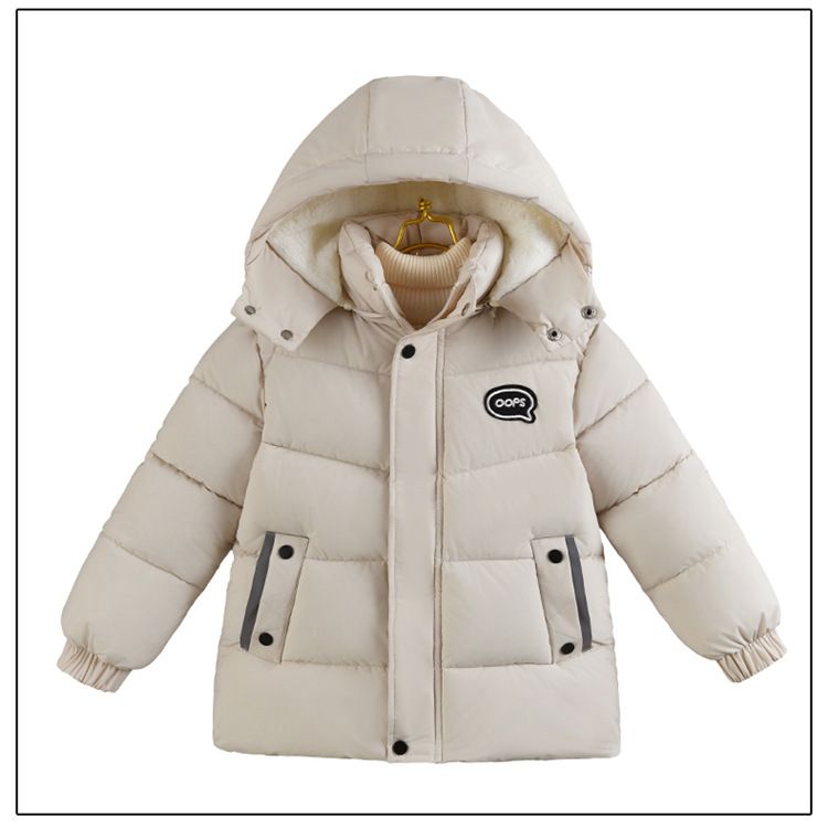 Chaqueta acolchada de algodón de invierno para niño, de comercio exterior, gruesa, de estilo corto y moderno, con borde cruzado, venta directa de fábrica_voghion.com