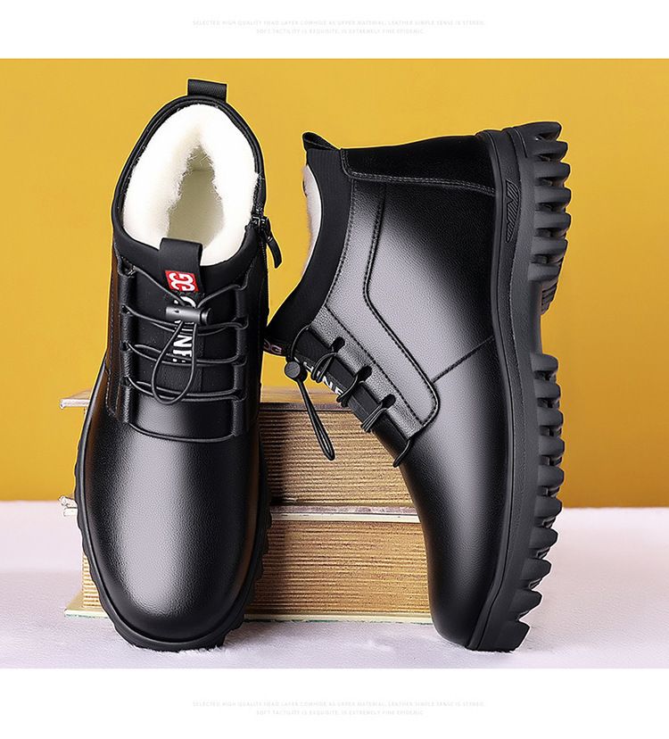 Gepolsterte Herren-Winterschuhe 2023 mit Fleecefutter, dicker Sohle, ideal für Outdoor-Aktivitäten und Schnee._voghion.com