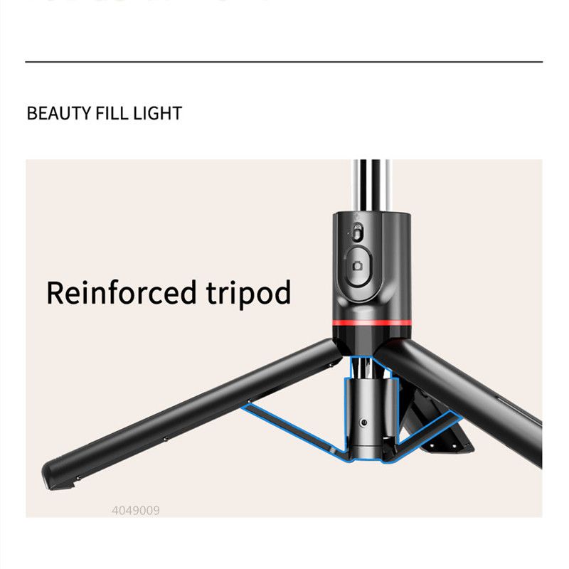 L13D mobie phone sefie poe hoder handhed camera tripod integrated dua ight ive broadcast Buetooth remote_voghion.com