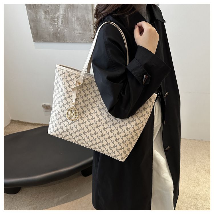 Borsa da ascellare grande da donna Do&thin - Borsa a tracolla alla moda per lavoro e uso quotidiano, morbida pelle PU con doppi spallacci_voghion.com