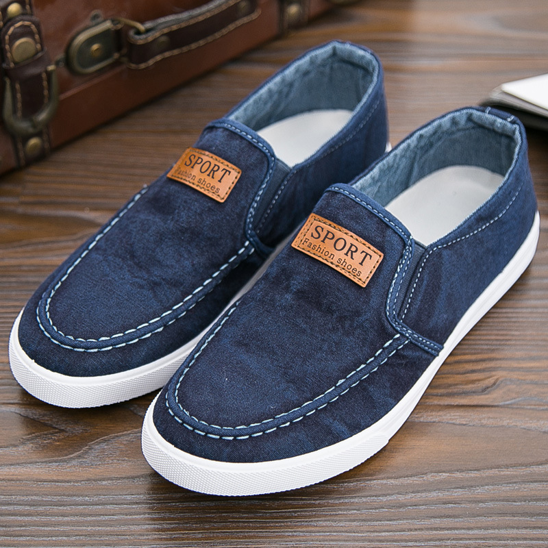 Mens Slip On Canvas Flat Boat Yachting Deck Plimsoll Casual Pumps Shoes_voghion.com
