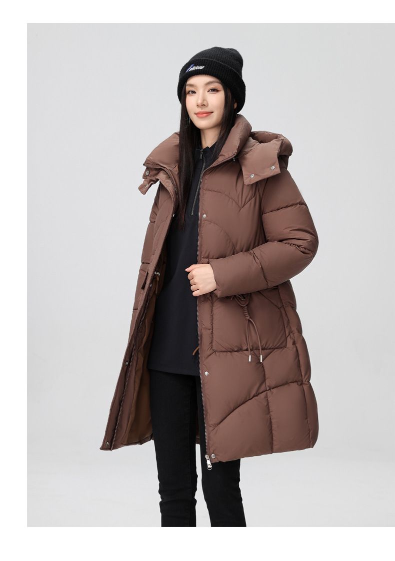 Winter-Puffermantel für Damen – Mittellange, gesteppte Daunenalternative mit lockerer Passform, dicker Baumwollfüllung und stylischer Brotlaib-Silhouette_voghion.com