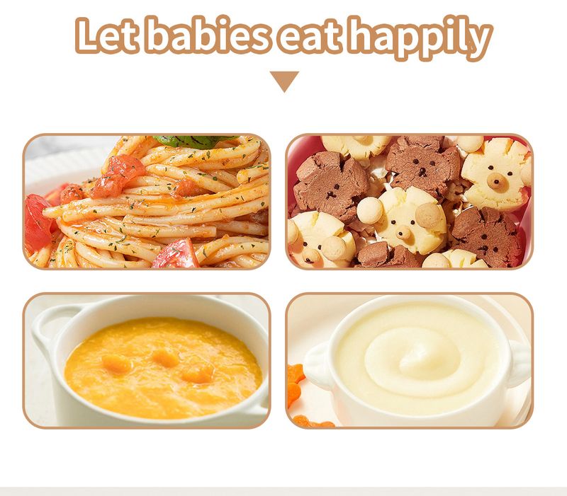 Conjunto de 3 peças de faca, garfo e colher infantil de aço inoxidável 316 com cabo curto de silicone para mãe e filhos, colher para comer infantil, utensílios de mesa portáteis_voghion.com