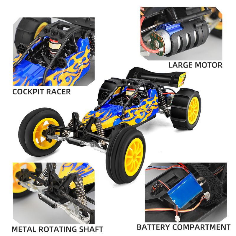 Véhicule tout-terrain télécommandé à grande vitesse RC à quatre roues motrices Big Foot Racing jouet électrique modèle de voiture adulte garçon_voghion.com