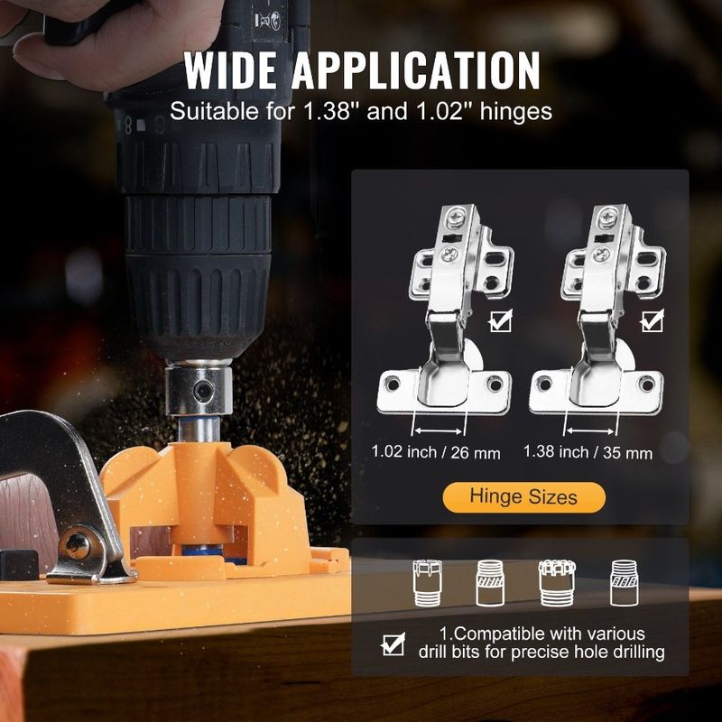 Jig Jig And Drill And Accessories Steel Material Hinge PA66 Clamp Hinge Accurate Nylon Concealed With Cabinet CType Hinge Jig_voghion.com