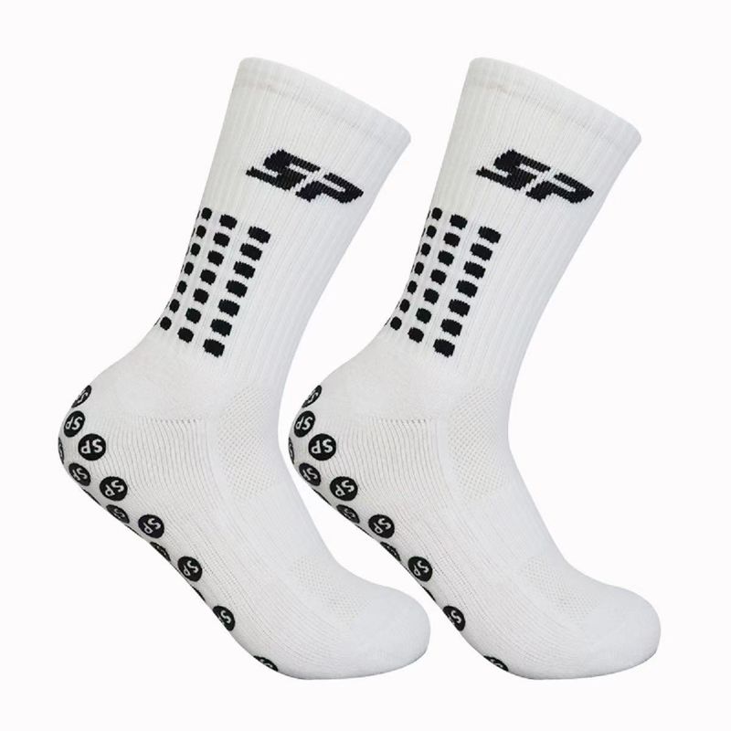 Chaussettes de sport antidérapantes SP – Chaussettes de football, de course à pied et de randonnée avec picots antidérapants et semelle éponge respirante (blanc/noir/rouge/autres couleurs)_voghion.com
