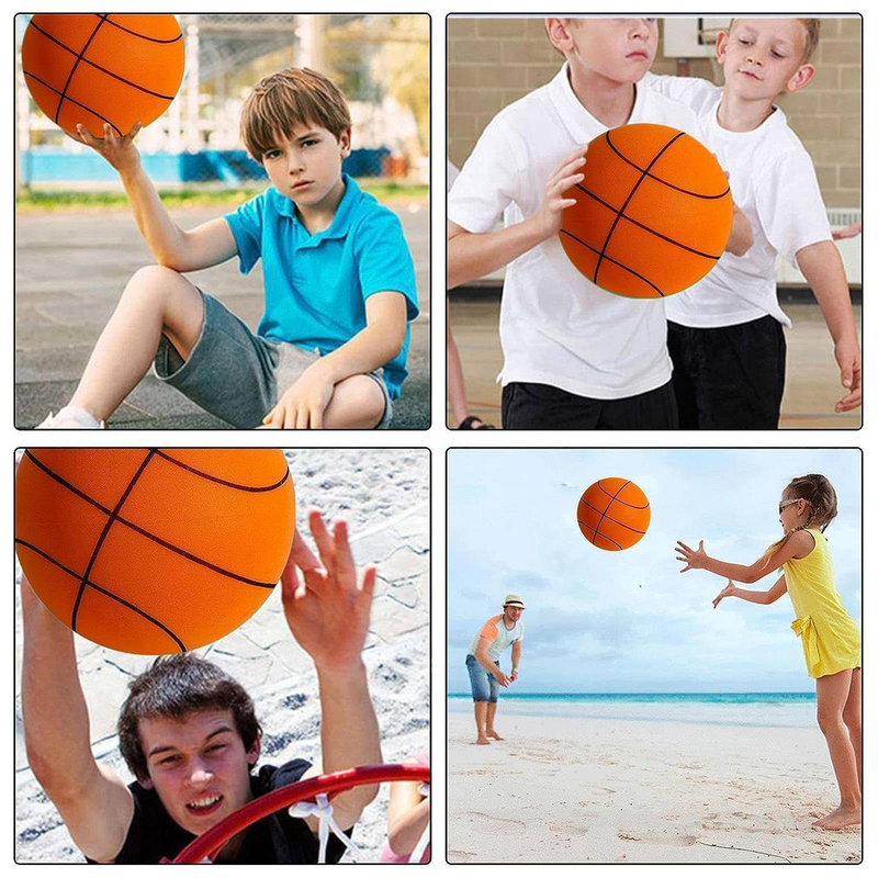 Silent Basketball Dribbling Indoor, Indoor Training Foam Ball Uncoated High-Density, Easy To Grip Quiet Ball For Various Indoor Activities_voghion.com