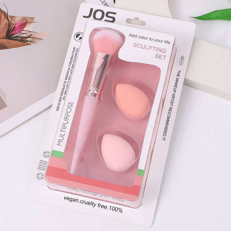 Makeup Refresh Make-up-Pinsel-Set Lidschatten Rougepinsel Puderquaste Kein Puder kein Puder 3 Pinsel Einzelpinsel_voghion.com
