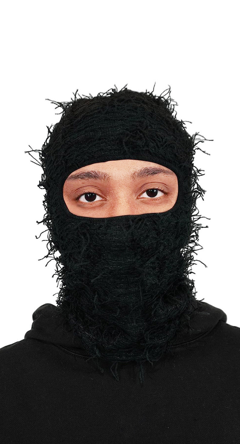 Cepures Balaclava personalizētas camo trikotāžas ziemas vilnas siltās cepures vīriešiem un sievietēm_voghion.com
