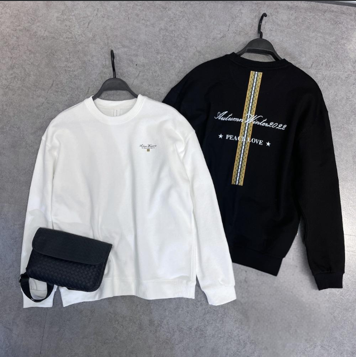 Abbigliamento maschile autunno e inverno felpa girocollo felpa a forma di B moda coppia ampia pullover felpa tendenza_voghion.com