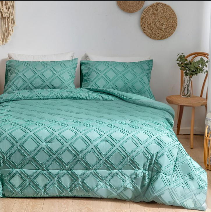 Boho Tufted Embroidery Duvet Cover Set Bedding Three Piece Set_voghion.com