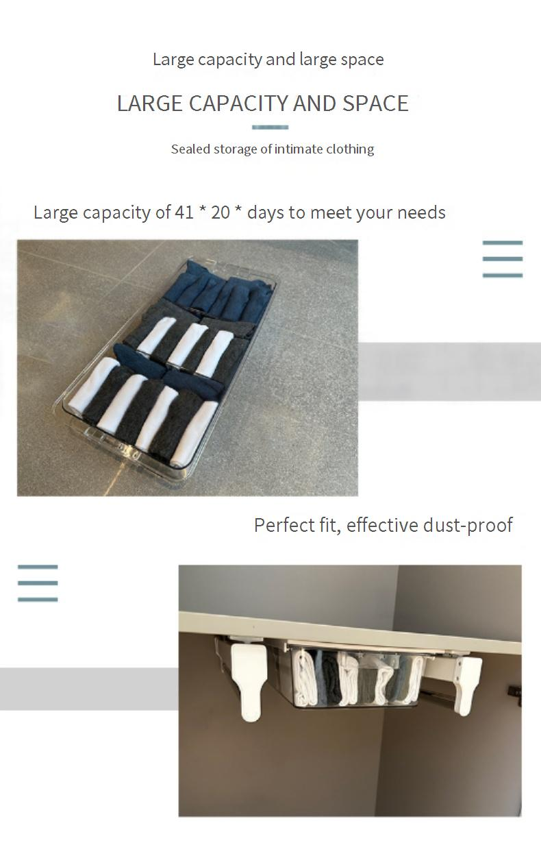 Organizer per biancheria intima e calzini da appendere - Contenitore trasparente per cassetti per guardaroba (45 scomparti, design trasparente salvaspazio, facile accesso)_voghion.com