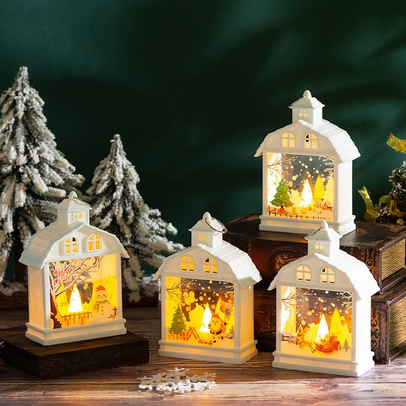 Decoraciones navideñas, luces nocturnas retro portátiles, adornos LED, decoraciones colgantes, accesorios creativos para escaparates._voghion.com