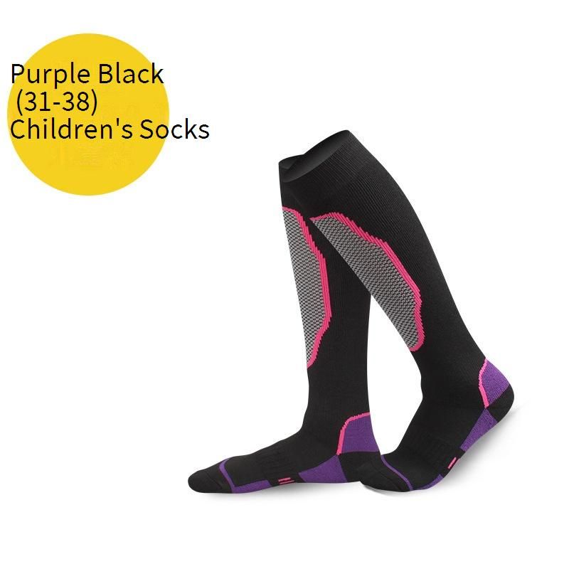 High Cushion Ski Socks For Men Women & Kids - Thermal Breathable Moisture-Wicking Long Hiking Socks With Non-Slip Grips For Snowboarding_voghion.com