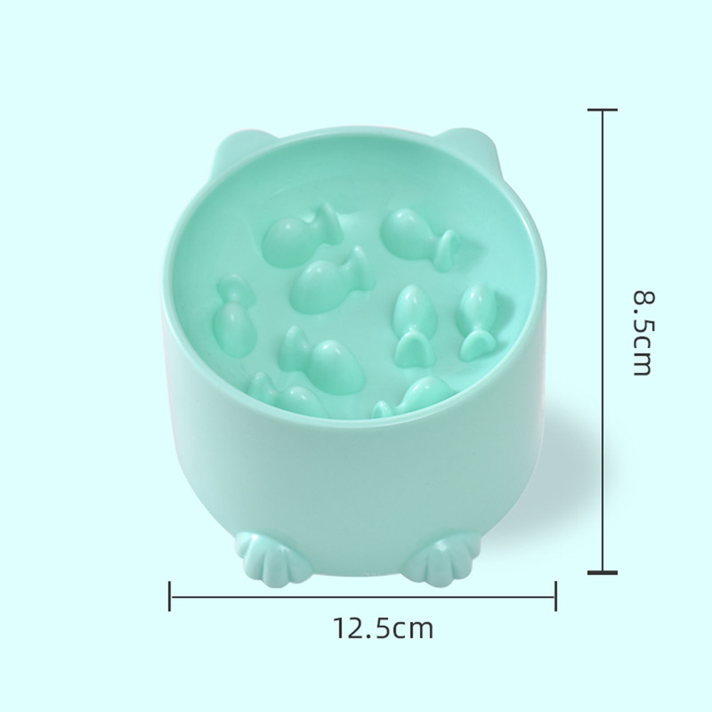 Guangying Bol de Nourriture pour Chat Pieds Hauts Forme de Dessin animé Grande capacité Anti-étouffement Protecteur de Cou Distributeur de Nourriture pour Chien de Compagnie Bol d'eau Approvisionnement Quotidien_voghion.com
