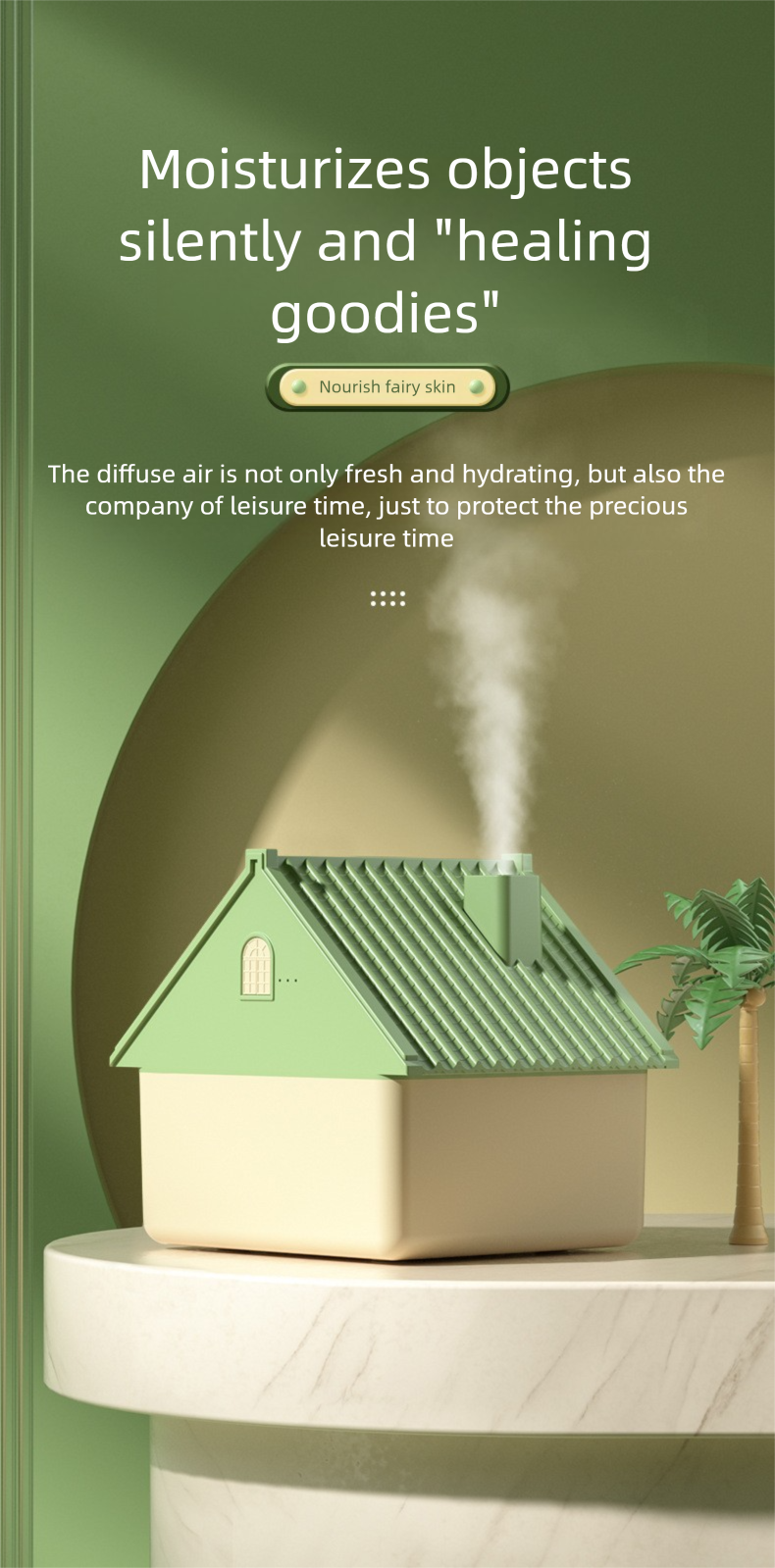 Car Ornament Humidifier, Mini Air Purifier With Large Mist Output, USB Powered For Car Desktop Dormitory_voghion.com