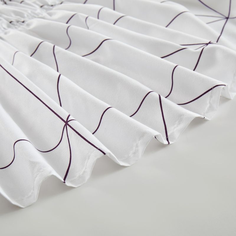 Gonna da letto a quadri in bianco e nero, pezzo unico, grembiule da letto plissettato elastico, gonna da comodino in lino per hotel_voghion.com