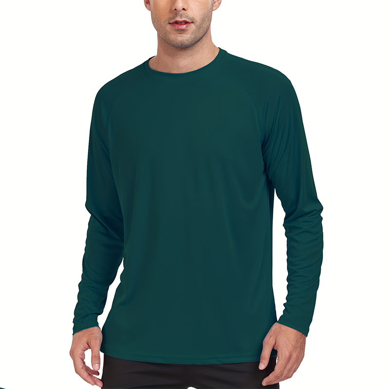 UV Herren Sonnenschutz Langarm Sommer UPF50 + Performance Schnell Trocknend Herren t-shirty Atmungsaktiv Wandern pulowerowe topy treningowe_voghion.com