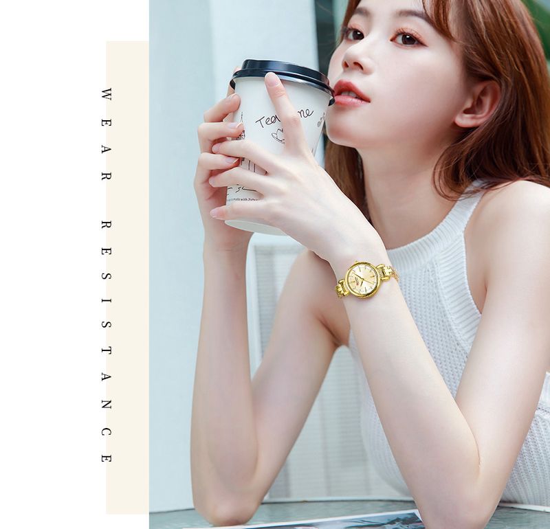 Women's Elegant Rhinestone Chain Watch With Mineral Glass, Quartz Movement, 30M Water Resistance - Perfect For Casual & Daily Wear_voghion.com