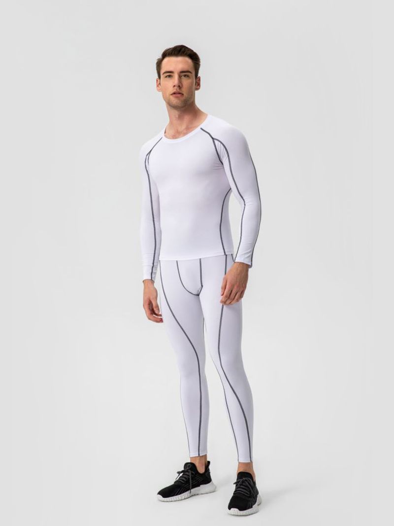 Men's Big & Tall Compression Workout Set, Quick-Dry Moisture Wicking Athletic Suit For Gym Training_voghion.com