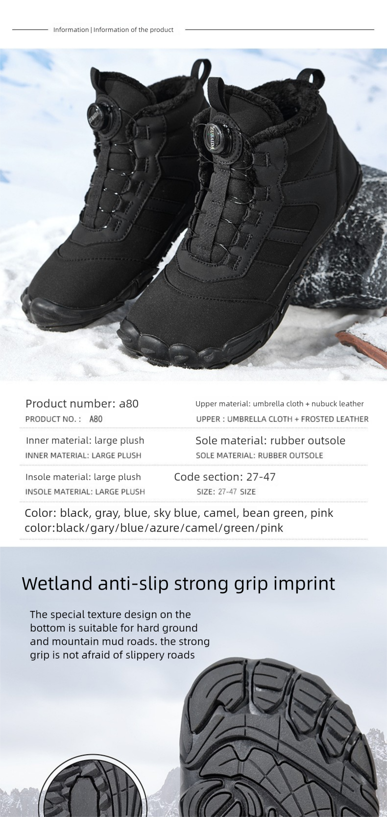 Winter New Cross-Border Snow With Fleece Lining, Thickened Warm Shoes For Men Women, Casual And Comfortable Couple's_voghion.com