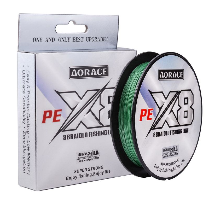 8-strand PE 100m Lure Strong Braided Main High Tensile Sea Line Fishing Gear_voghion.com