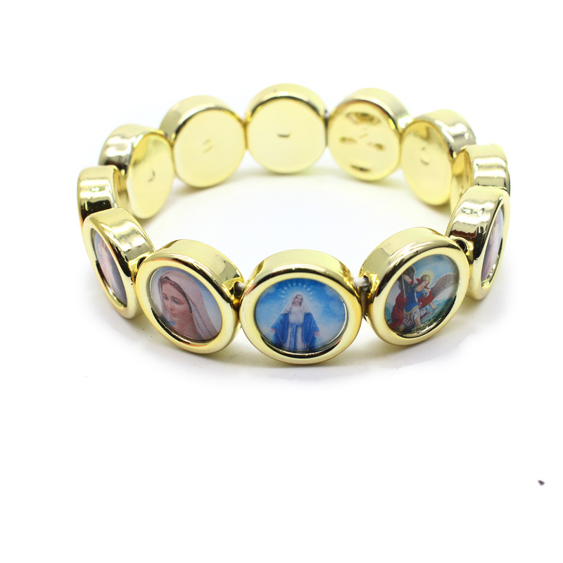 Schmuck Trend Katholischer Heiliger Bilder Jesus Armband Jungfrau Maria Kreuz Exquisites Bild Charms Armband_voghion.com