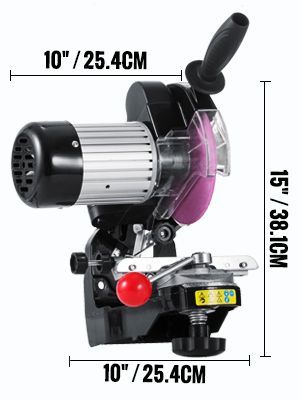 VEVOR Electric Chainsaw Sharpener, 230W Professional Multi-Angle Adjustable Chain Grinder 3000RPM, Electric Chainsaw Blade Sharpener For 1/4" To 2/5" Chains_voghion.com