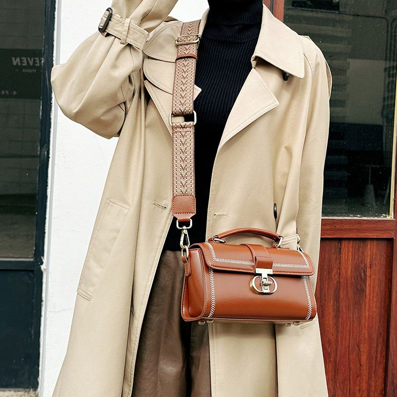 Niche Genuine Leather Women's Crossbody Ladies' Shoulder Summer Autumn Commuting Cowhide Cambridge Bag_voghion.com