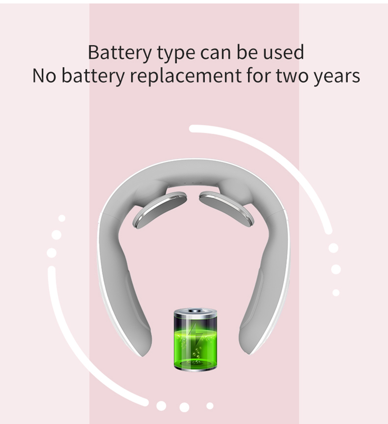 Smark kakla masāžas elektriskais karstais kompreses kakla masāžas balss USB uzlādes EMS terapijas pulsa sāpju mazināšanas rīks ar_voghion.com