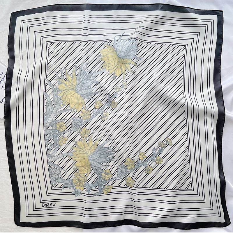 Versatile seta primaverile ed estiva in stile coreano con un tocco femminile, inclusi capelli, foulard, sciarpa stampata, camicia_voghion.com