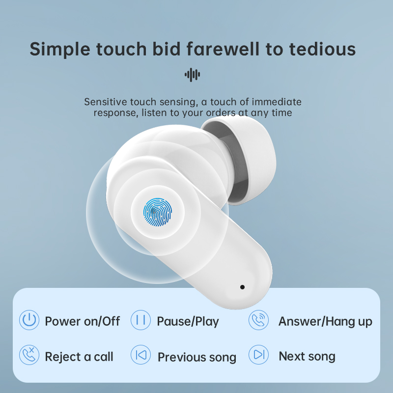 Écouteurs intra-auriculaires sans fil avec qualité sonore HIFI, son stéréo, connexion automatique, réduction du bruit haute définition et longue durée de vie de la batterie_voghion.com