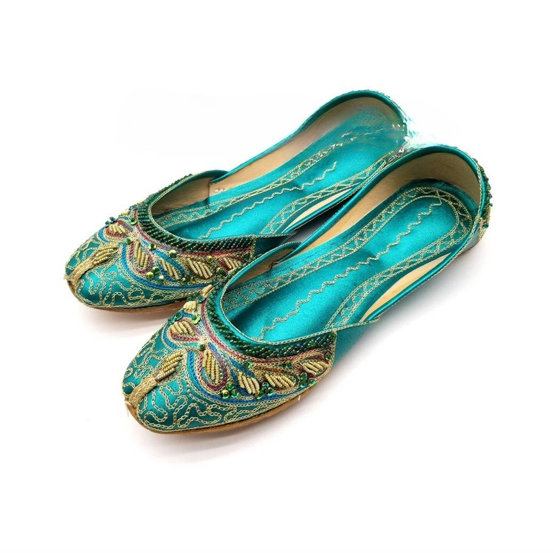 Damesschoenen Leren schoenen Dames ronde neus Platte schoenen met kralenborduursel_voghion.com