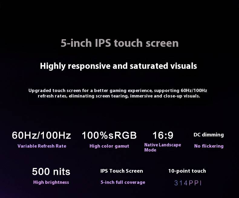 E6plus Dual System Handheld Game Console With 5-inch HD Touchscreen, Retro Gaming Portable Device For Classic & Modern Games_voghion.com