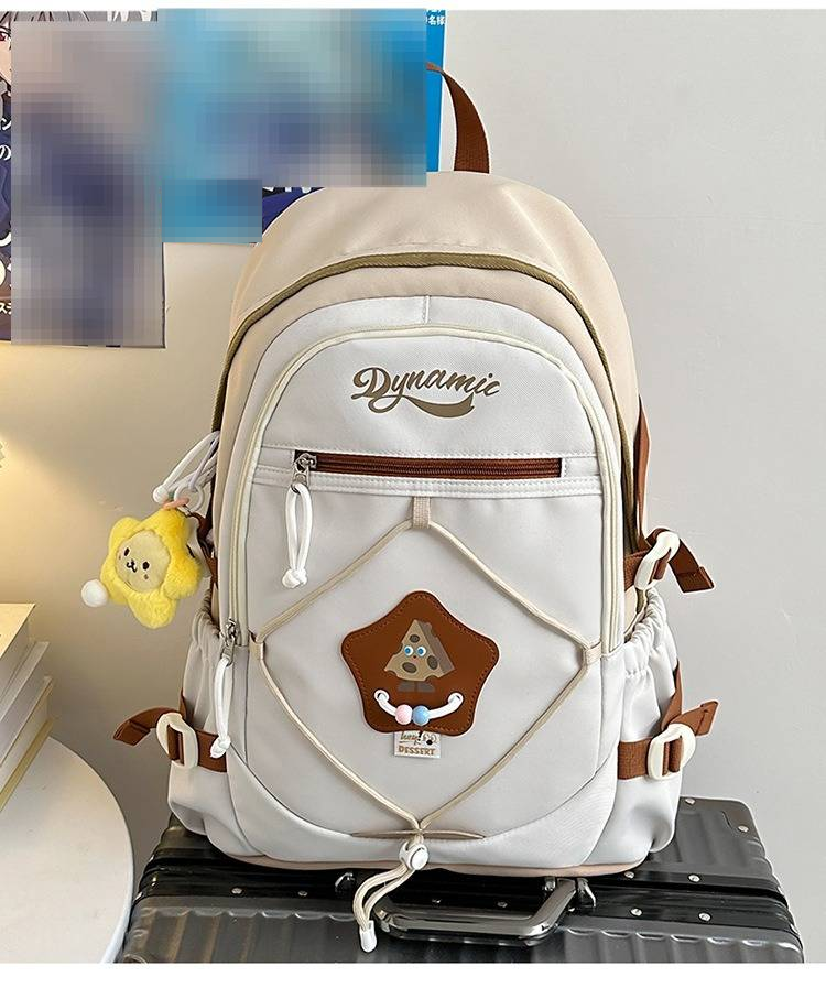 Trendy Unisex Nylon Backpack With Breathable Design - Lightweight School Bag For College Students In Multiple Colors_voghion.com