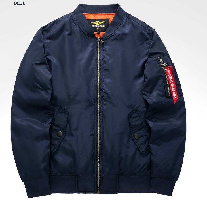 Chaqueta bomber MA-1 para hombre, talla grande y alta: abrigo de invierno impermeable y cortavientos con cuello alto, corte holgado para uso informal y al aire libre._voghion.com