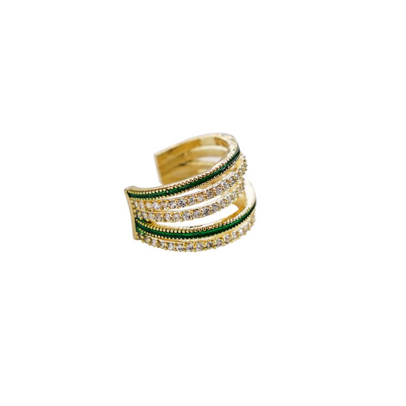 Bijou d'oreille en zircone en forme de C pour femme, sans perçage, clip d'oreille géométrique, boucle d'oreille bohème élégante et stylée, à porter au quotidien._voghion.com