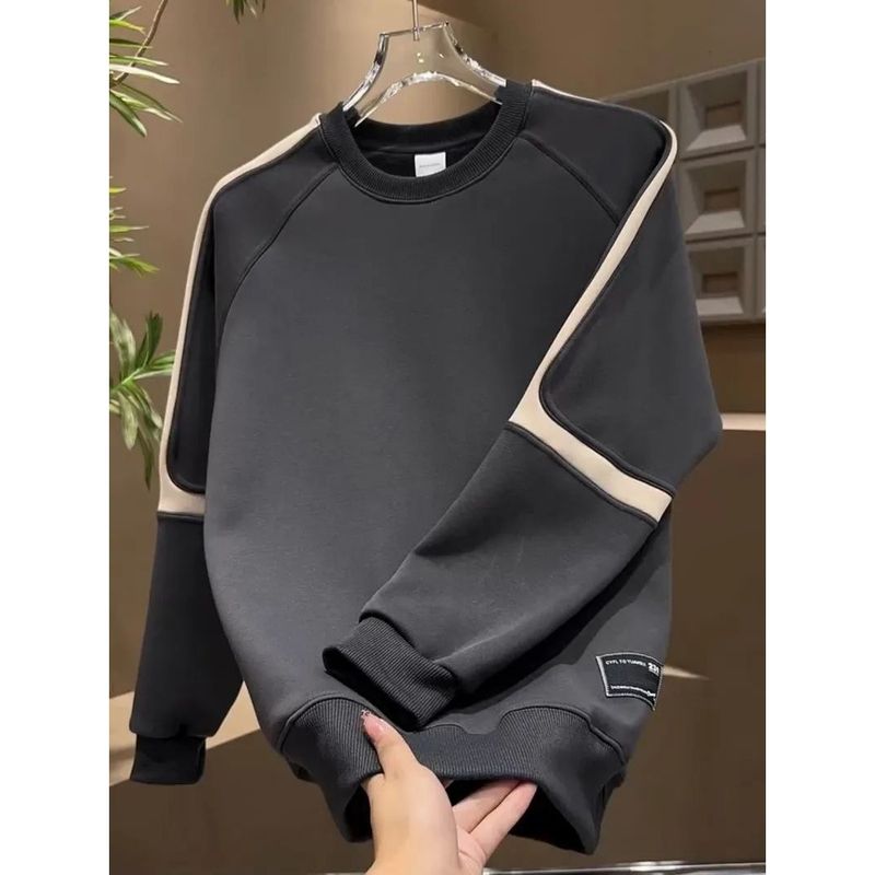 Herren-Vintage-Kapuzenpullover – Weiches, lässiges Langarm-Sweatshirt aus Baumwollmischung für Herbst und Winter (Schwarz, Grau, Beige)_voghion.com